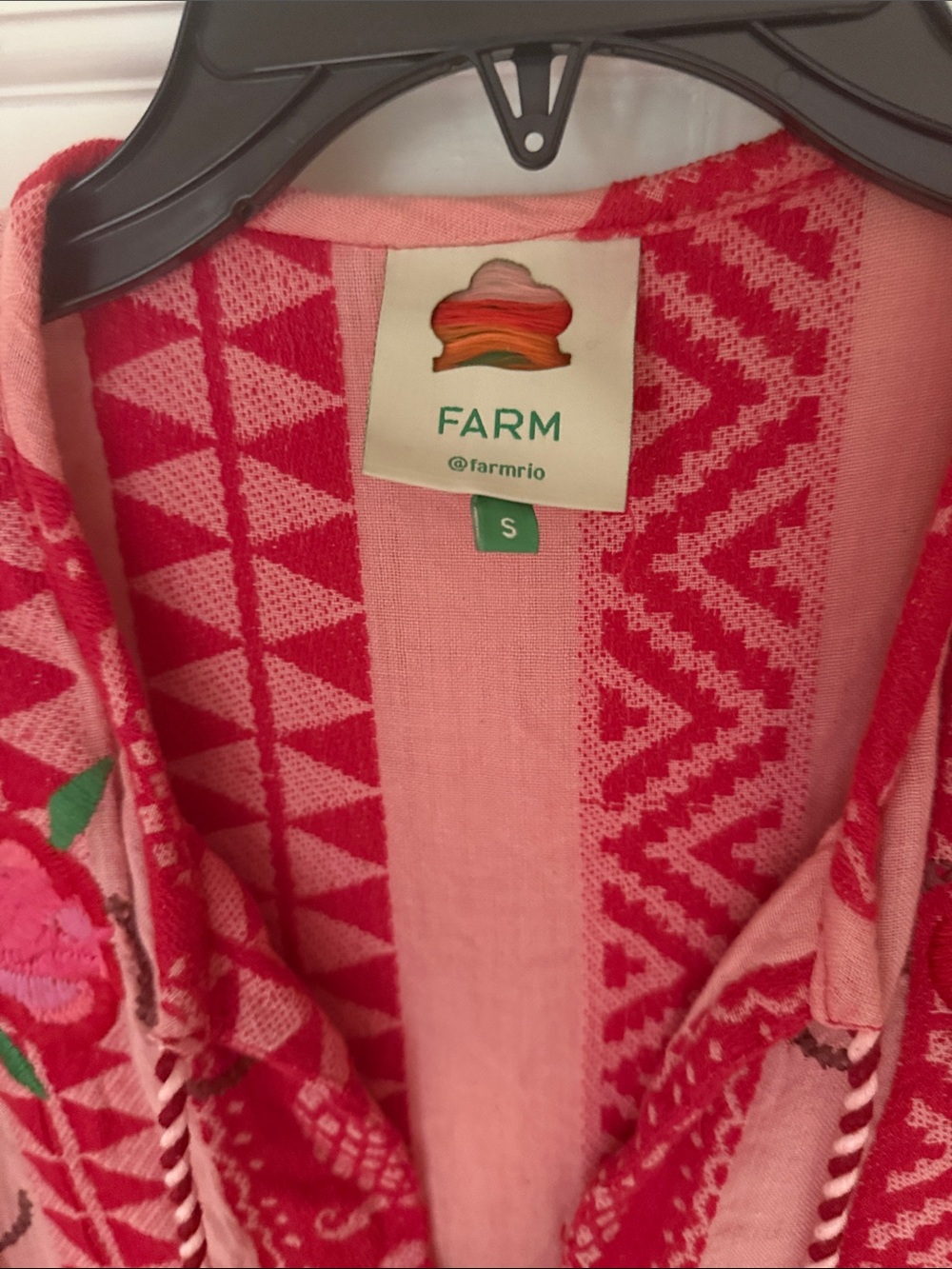 Farm Rio Red Floral and strawberry Maxi Dress - Picture 2 of 6